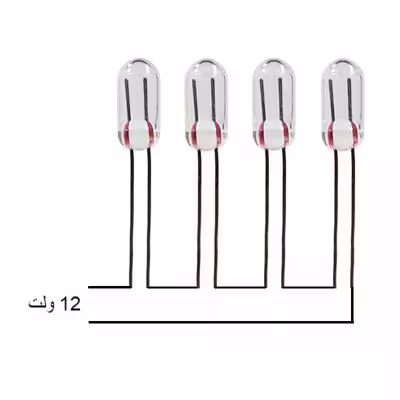 لامپ 3 ولت 0.6 وات مدل TCL-306 بسته 4 عددی 