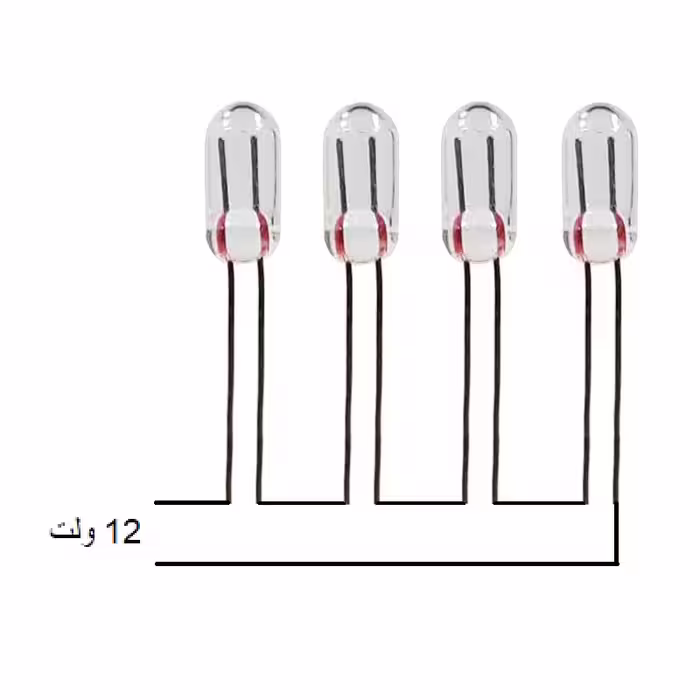 لامپ 3 ولت 0.6 وات مدل TCL-306 بسته 4 عددی 