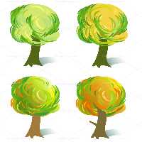 وکتور درخت آبرنگی | گرافیک با طعم تربچه