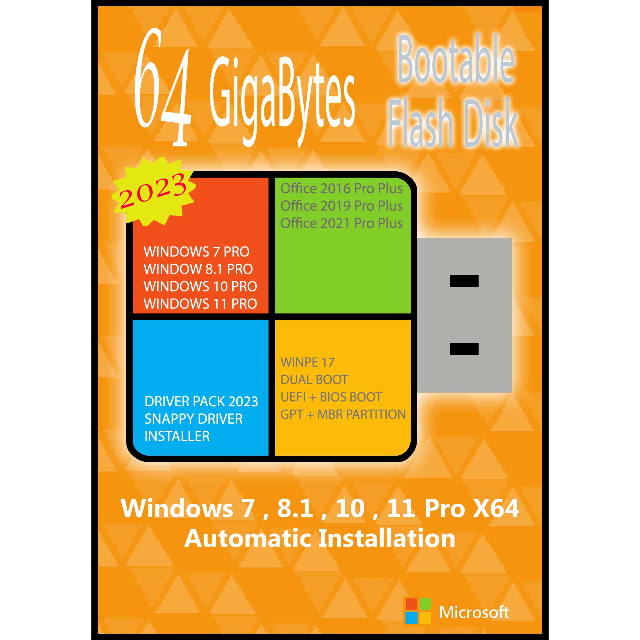 سیستم عامل Windows 7 8.1 10 11 Pro X64 Driver Pack 2023 Office 2016-19-21 نشر مایکروسافت 