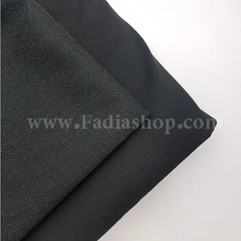لایی چسب حریر 150 مشکی متری