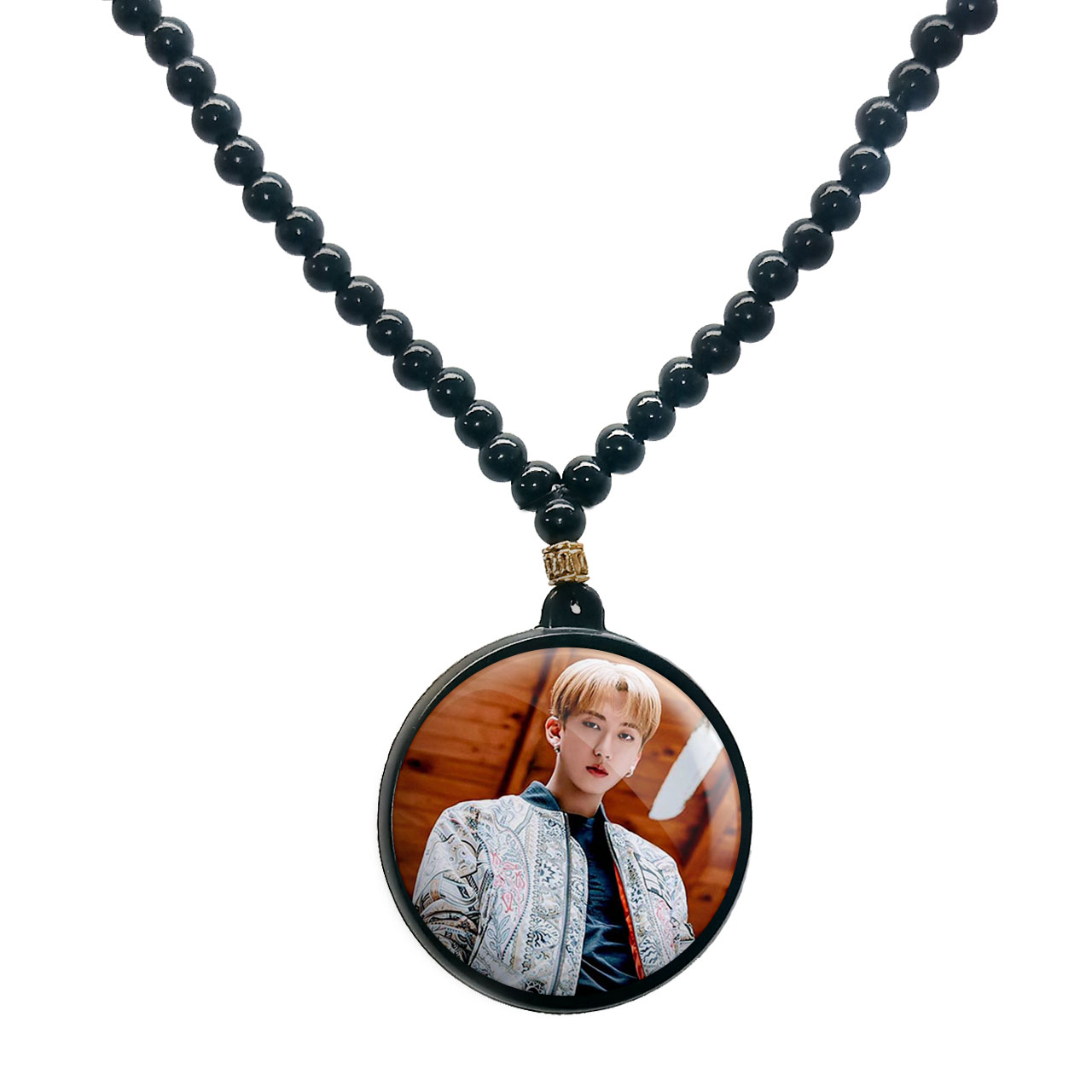 گردنبند پرمانه طرح straykids کد pmd.12298 مدل دو طرفه