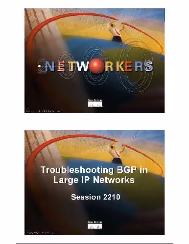 خرید و دانلود نسخه کامل کتاب Cisco Networkers - Troubleshooting Bgp In Large Ip Networks