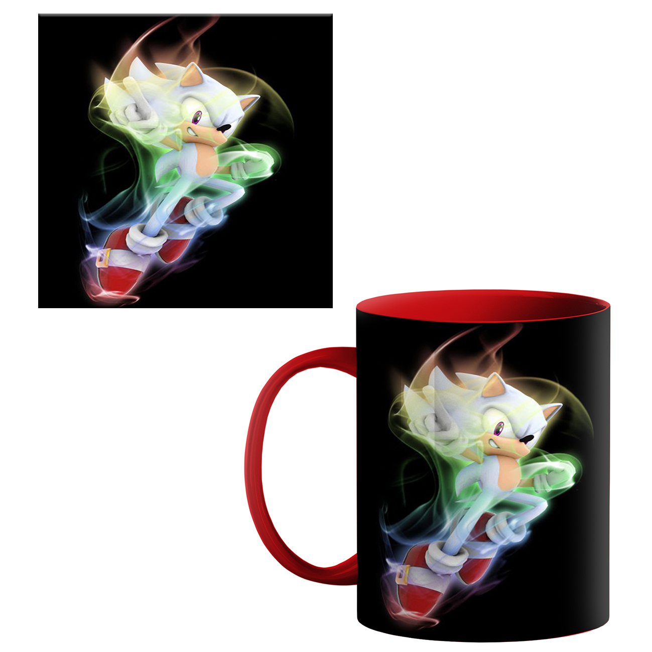 ماگ طرح سونیک کد 1000 به همراه زیر لیوانی