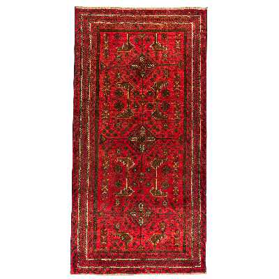 فرش دستبافت دو و نیم متری مدل نقشه بلوچ  کد 72.1011