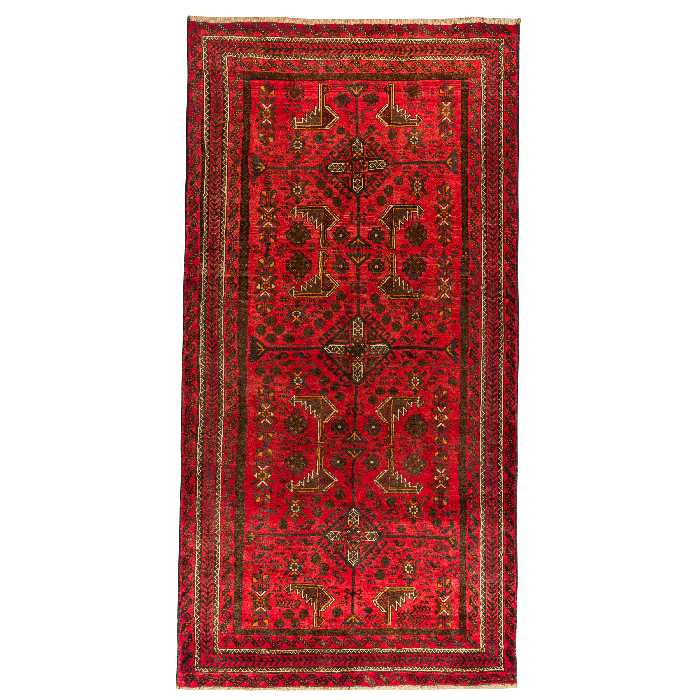 فرش دستبافت دو و نیم متری مدل نقشه بلوچ  کد 72.1011