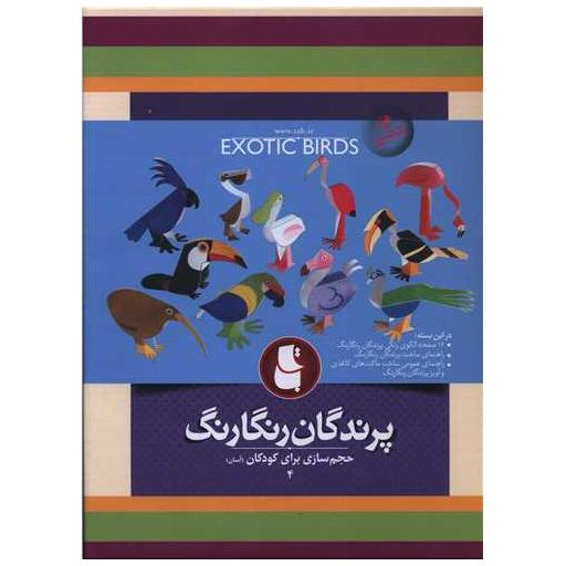 کتاب پرندگان رنگارنگ (حجم سازی برای کودکان آسان 4)
