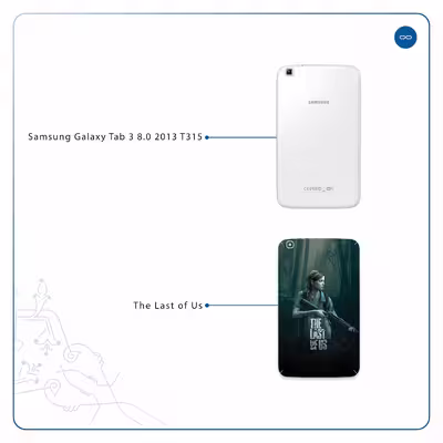 برچسب پوششی ماهوت مدل The Last of Us مناسب برای تبلت سامسونگ Galaxy Tab 3 8.0 2013 T315