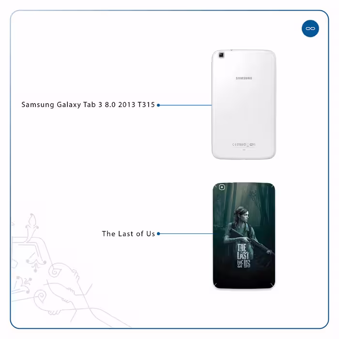 برچسب پوششی ماهوت مدل The Last of Us مناسب برای تبلت سامسونگ Galaxy Tab 3 8.0 2013 T315