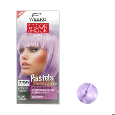 کیت رنگ مو ویکو مدل color shock شماره 7/99 حجم 80 میلی لیتر رنگ یاسی روشن
