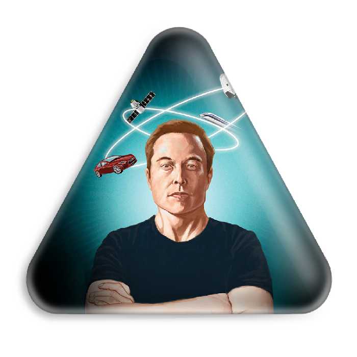 پیکسل خندالو طرح ایلان ماسک مدل مثلثی کد 10914