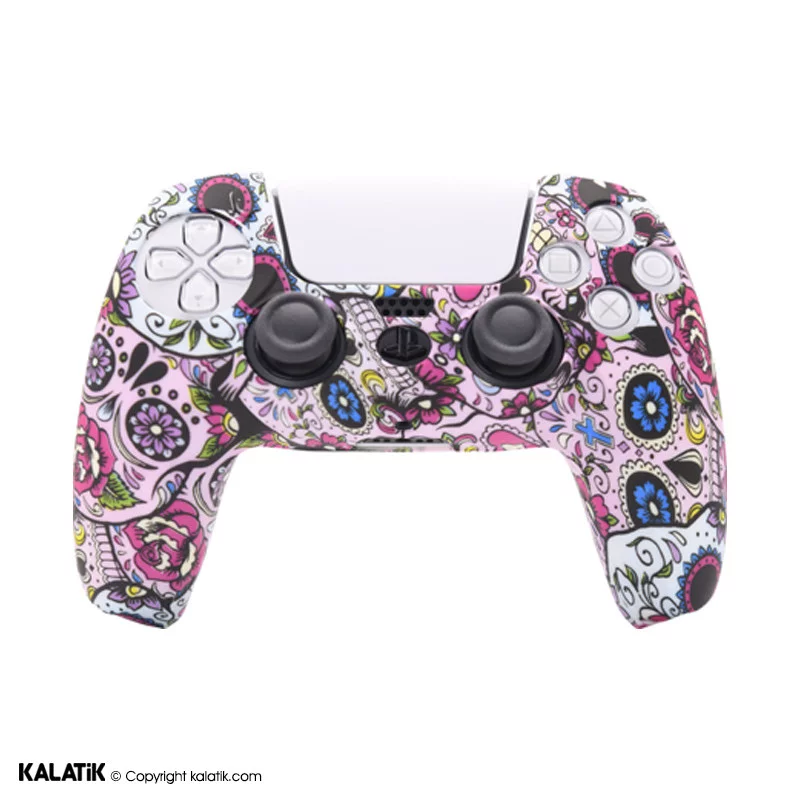 کاور سیلیکونی مناسب برای دسته کنسول بازی سونی PlayStation 5 طرح Flower