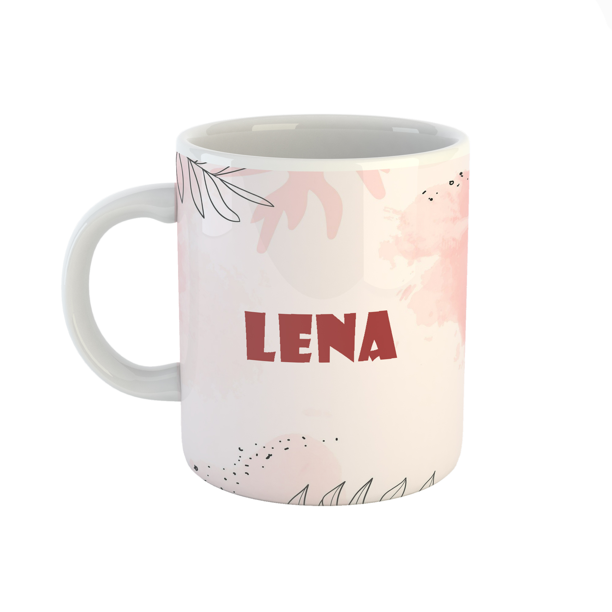 ماگ طرح اسم لنا مدل برگ کد 283