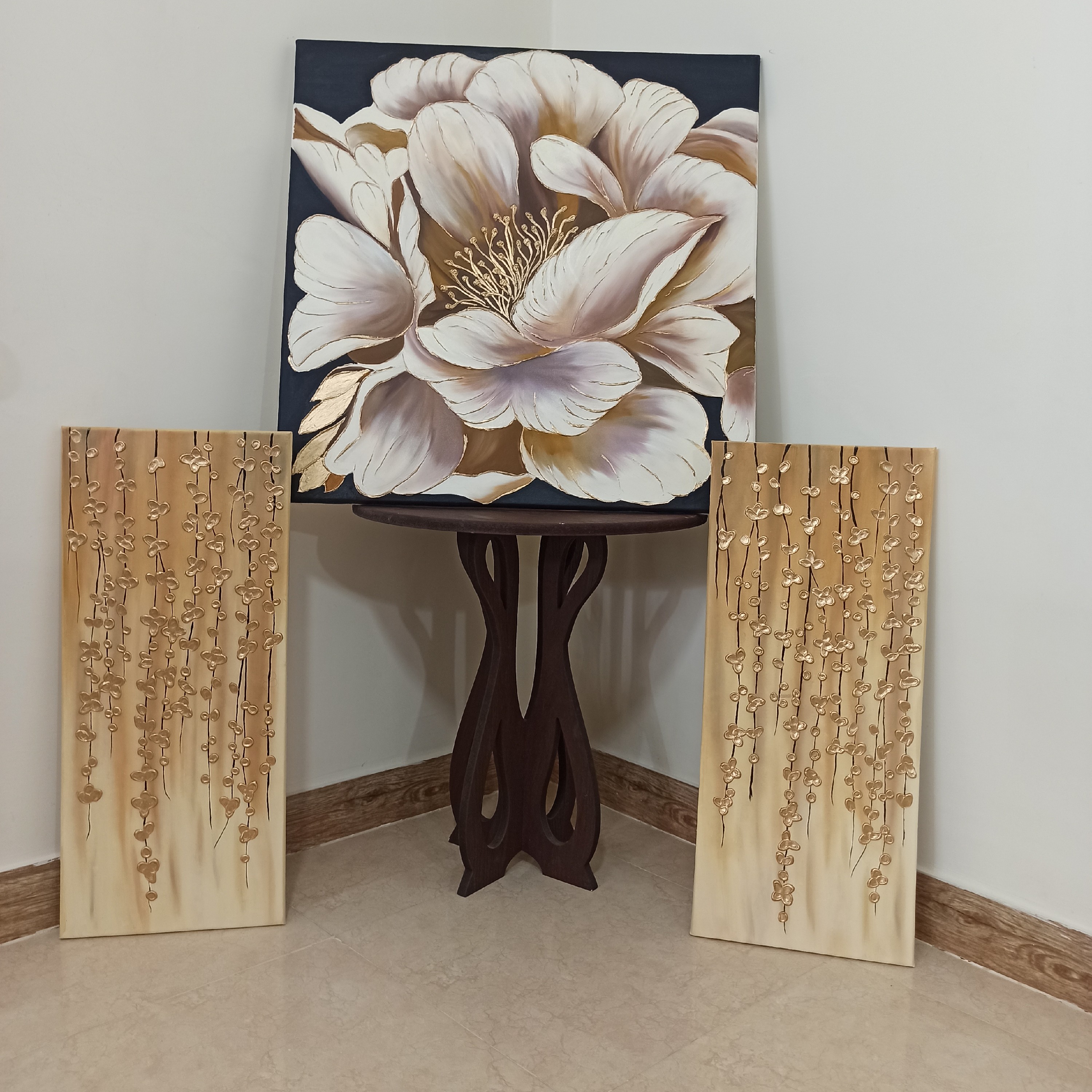 تابلو سه لت  ریسه گل