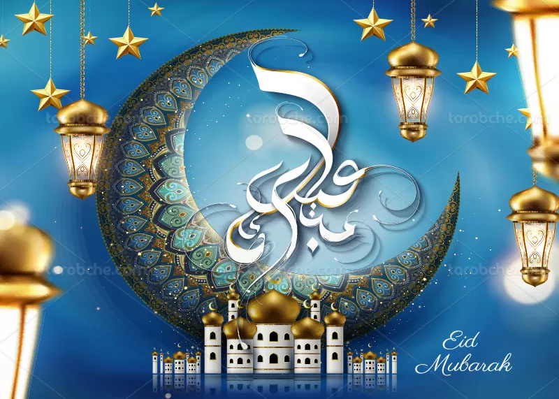 وکتور بک گراند عید طلایی | گرافیک با طعم تربچه