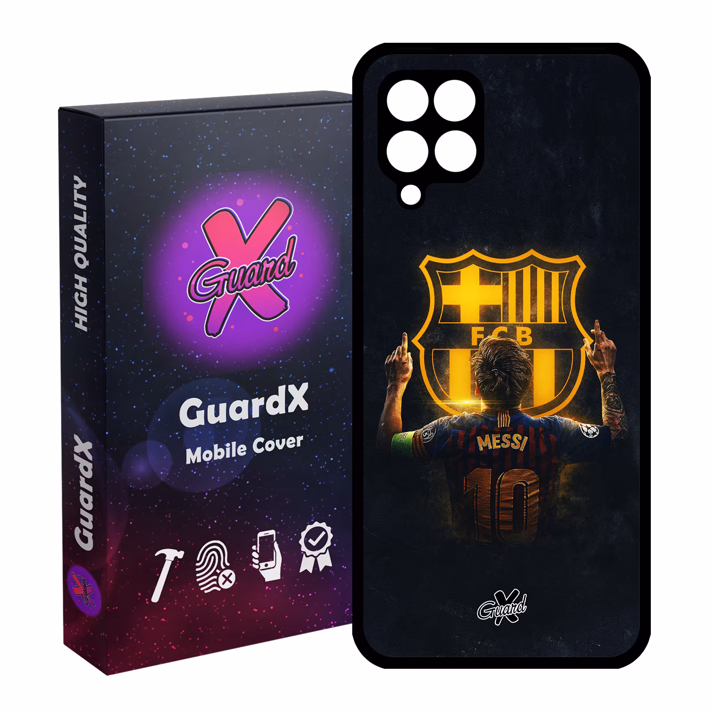 کاور گارد ایکس طرح Messi مدل Glass10196 مناسب برای گوشی موبایل سامسونگ Galaxy A22 4G