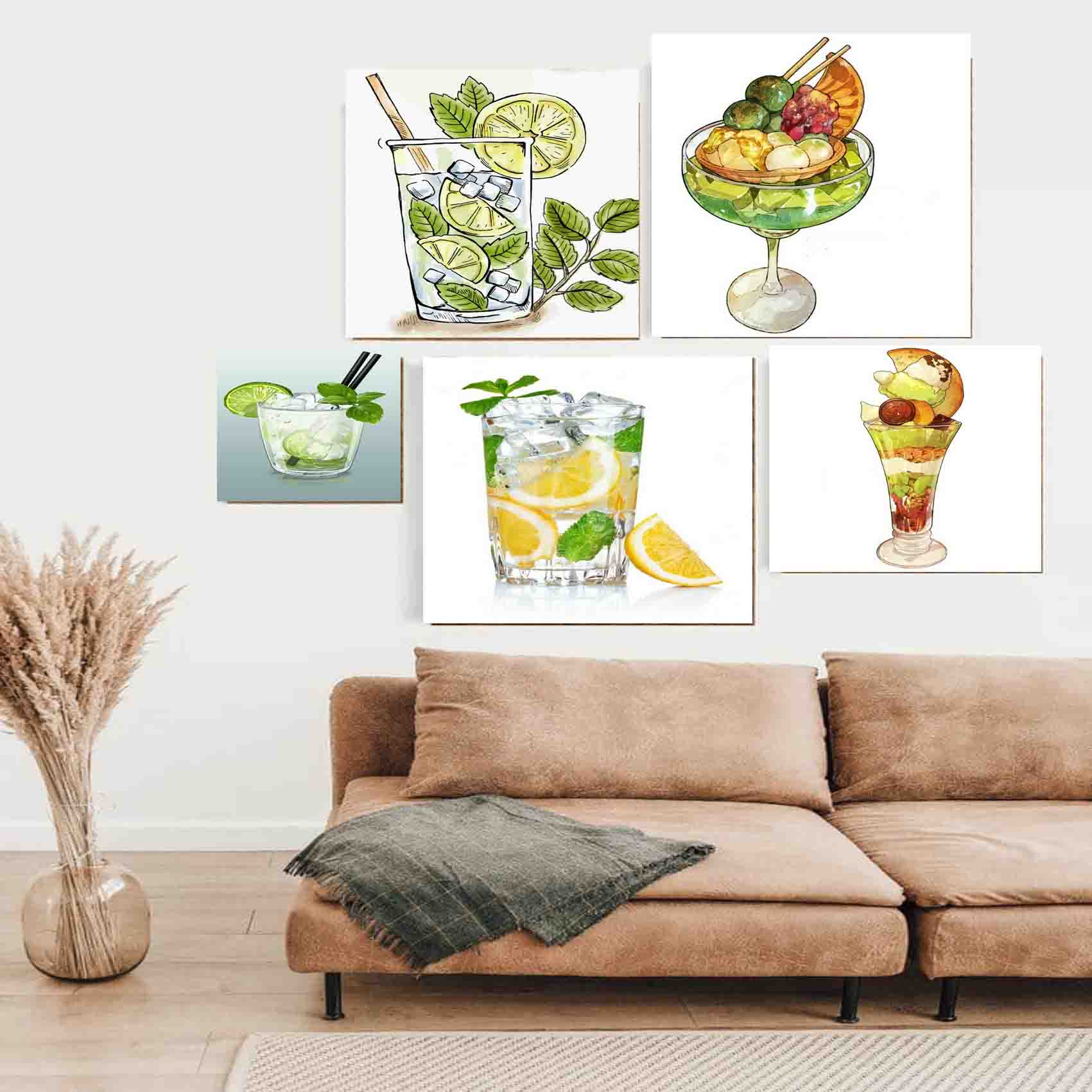 تابلو شاسی طرح نوشیدنی مدل 3248 مجموعه پنج عددی