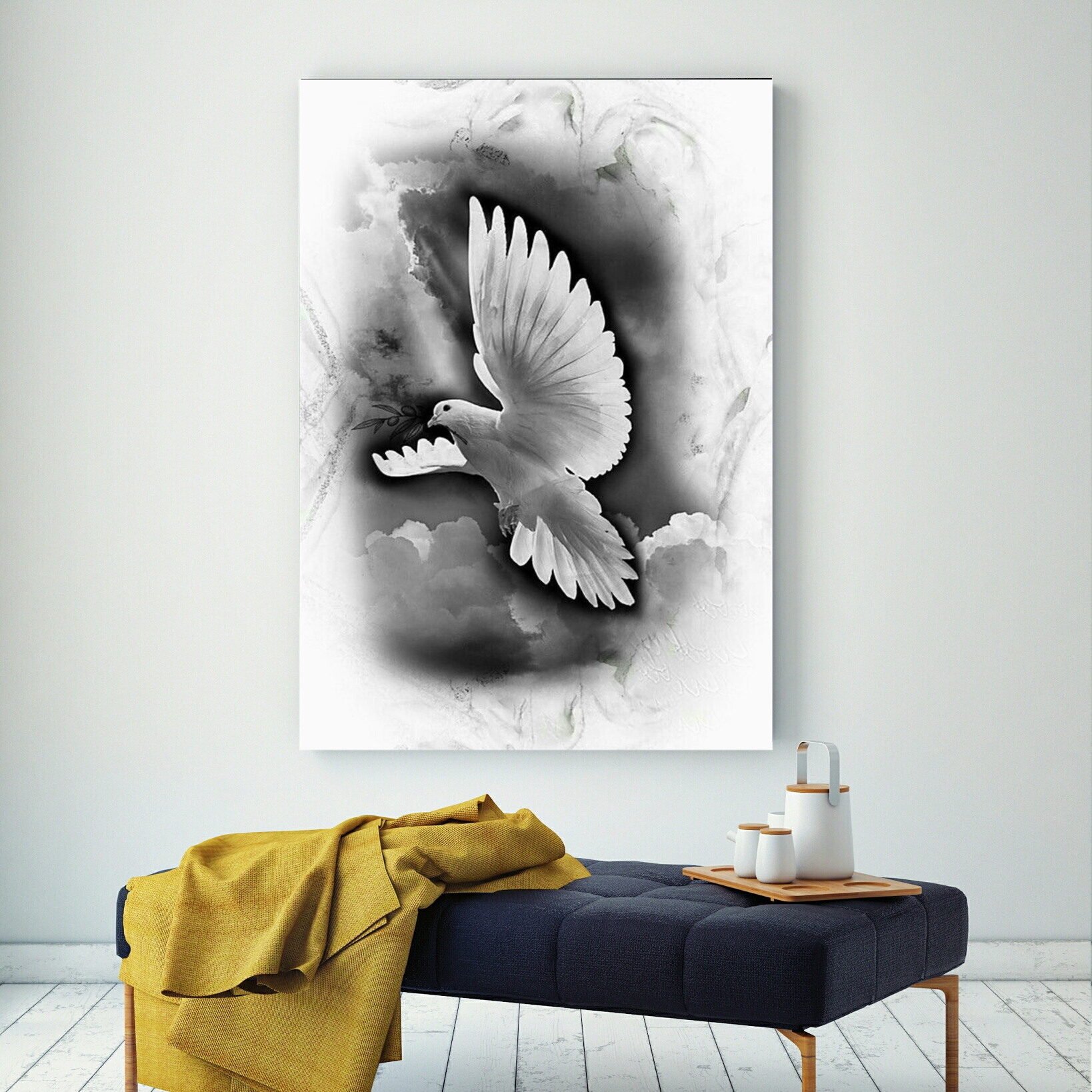 تابلو بوم طرح کبوتر کد AR7100