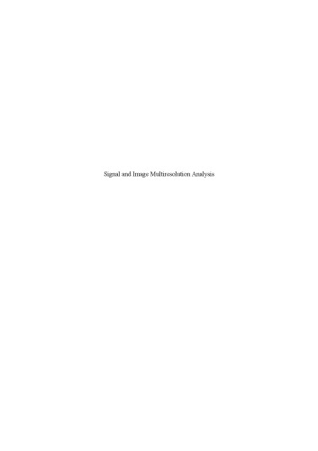خرید و دانلود نسخه کامل کتاب Signal and Image Multiresolution Analysis