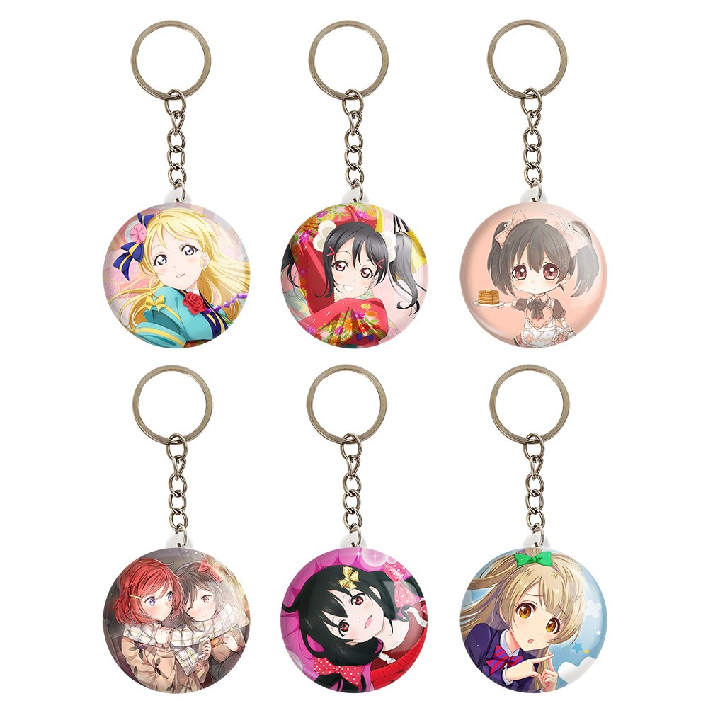 جاکلیدی خندالو مدل انیمه لاو لایو Love Live کد 1024B مجموعه 6 عددی