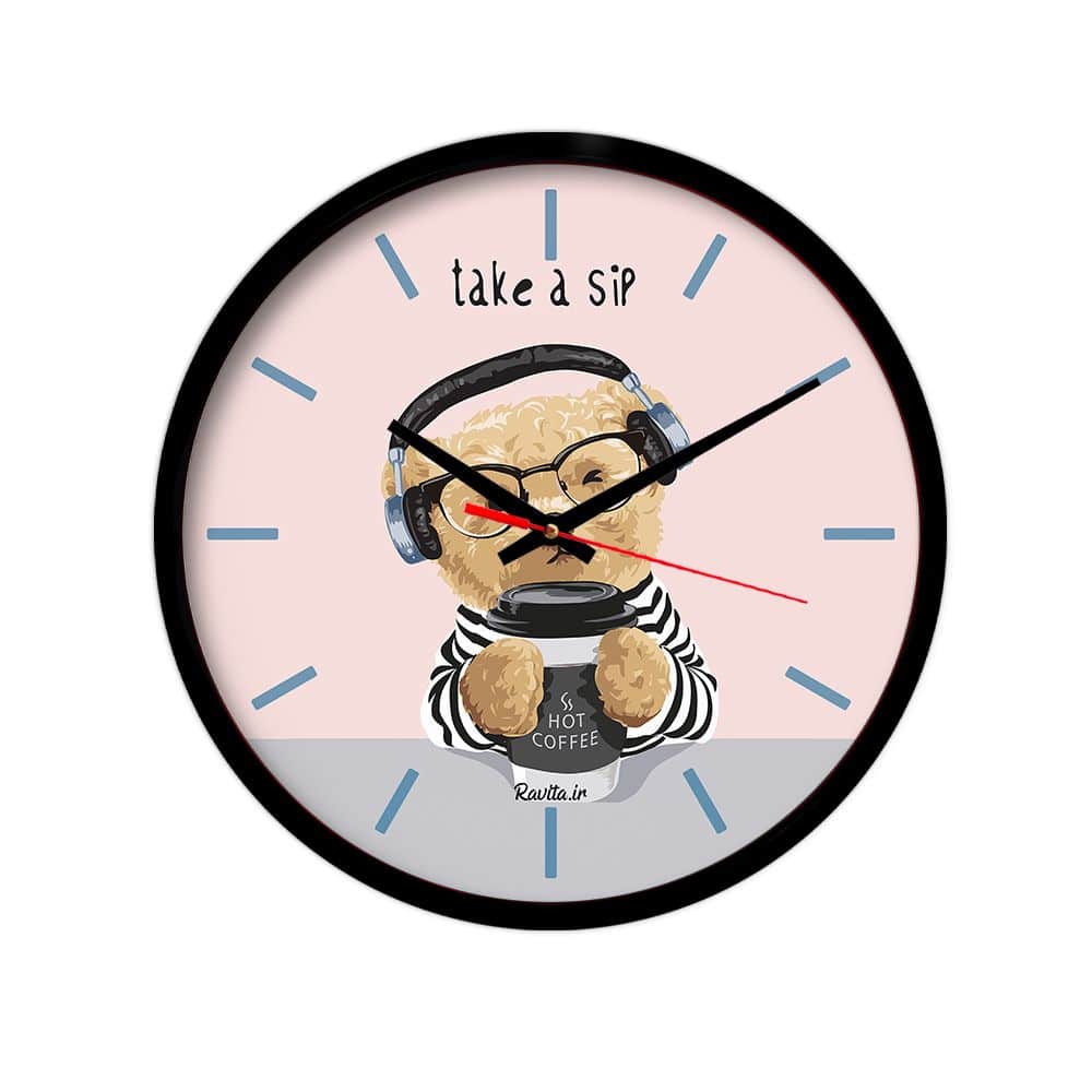 ساعت‌ دیواری رومیزی راویتا طرح تدی کد 3434