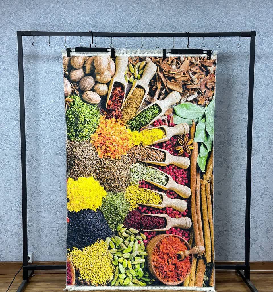 قالیچه درجه1 ماشینی، در ابعاد مختلف، باترمزفرش، طرح ادویه 2، کد 014
