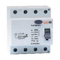 کلید محافظ جان 4 پل 40 آمپر RBRC-4P-40A-6kA رعد