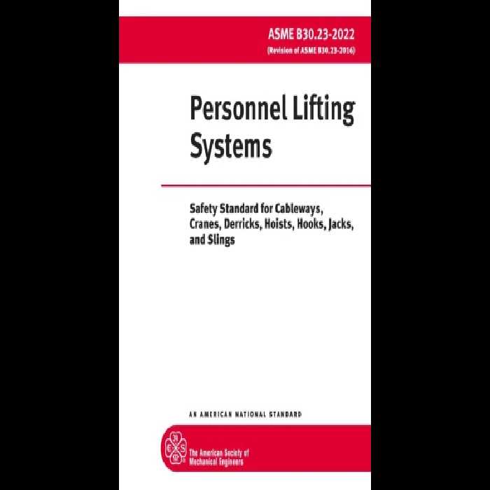 دانلود استاندارد بسکت حمل نفر ویرایش 2022 💥ASME B30.23 2022 💥 ♻️Personnel Lifting Systems - کتابخانه مجازی واتیکان