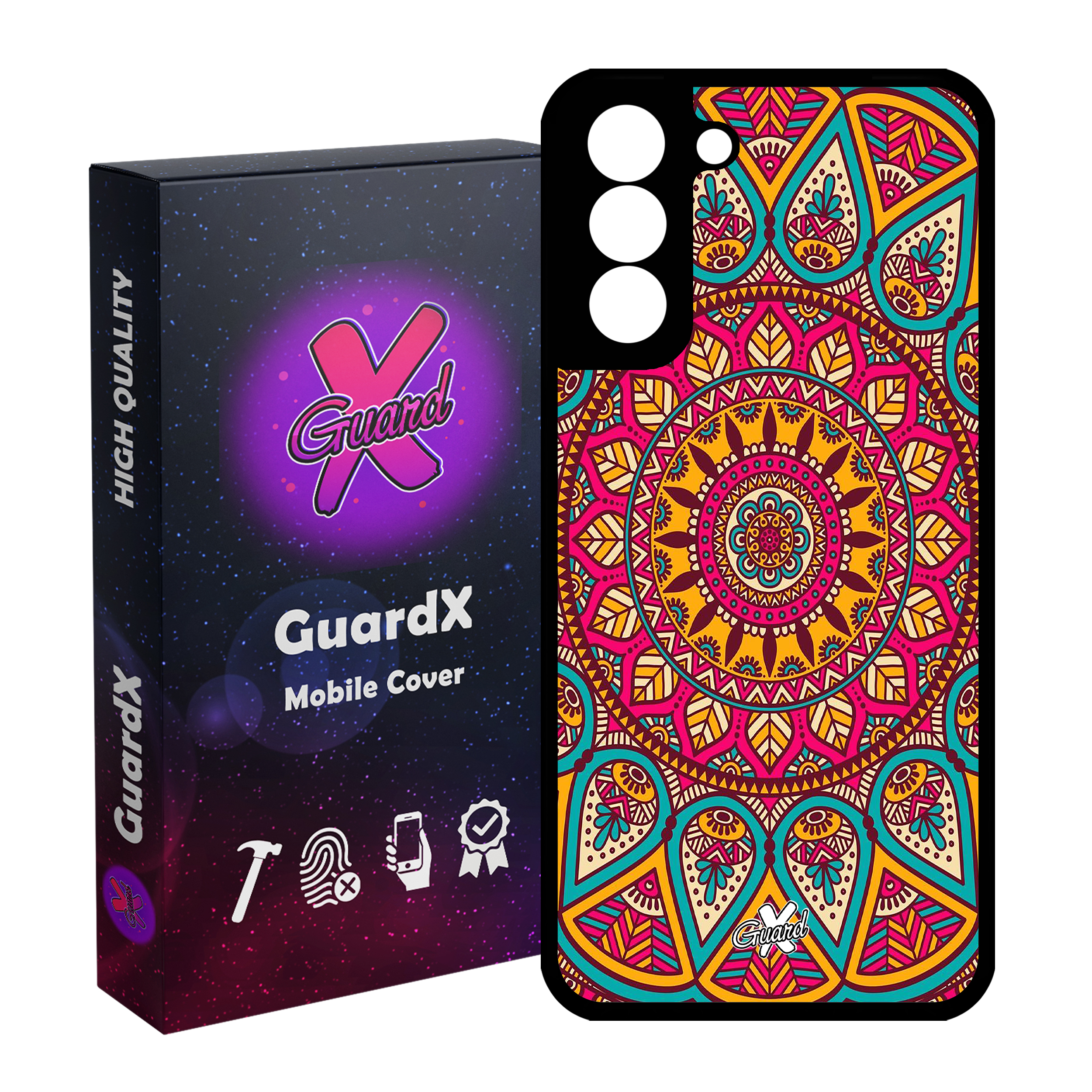 کاور گارد ایکس طرح Mandala مدل Glass10131 مناسب برای گوشی موبایل سامسونگ Galaxy S21
