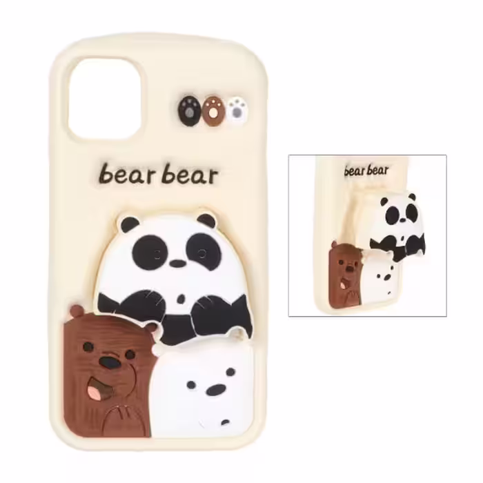 قاب گوشی موبایل سیلیکونی مدل Bear Bear استند شو