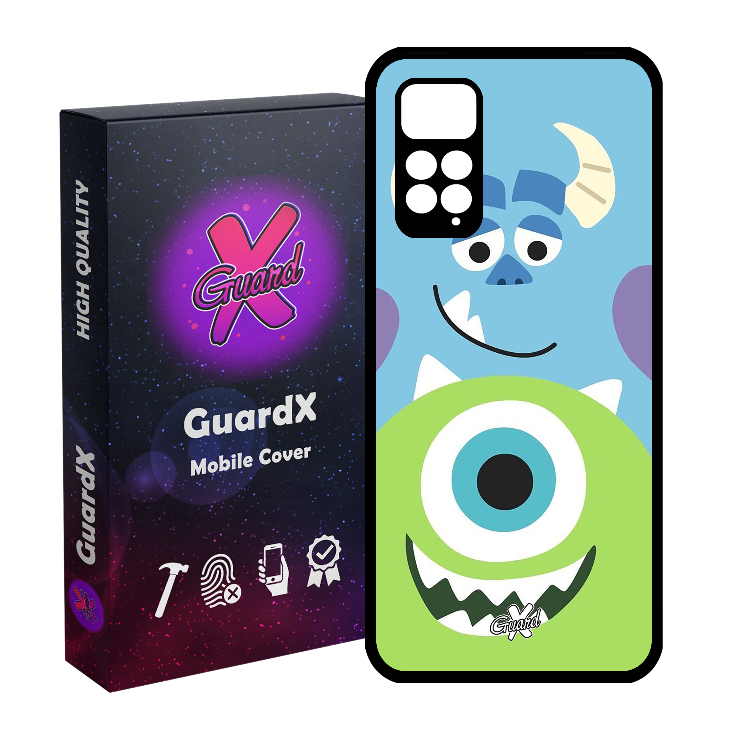 کاور گارد ایکس طرح هیولاها مدل Glass10389 مناسب برای گوشی موبایل شیائومی Redmi Note 11 Pro 4G/5G