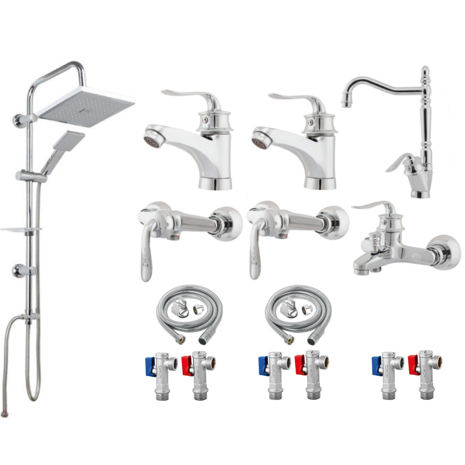 ست  شیرآلات شیرالات رز مدل هلن مکس مجموعه 15 عددی