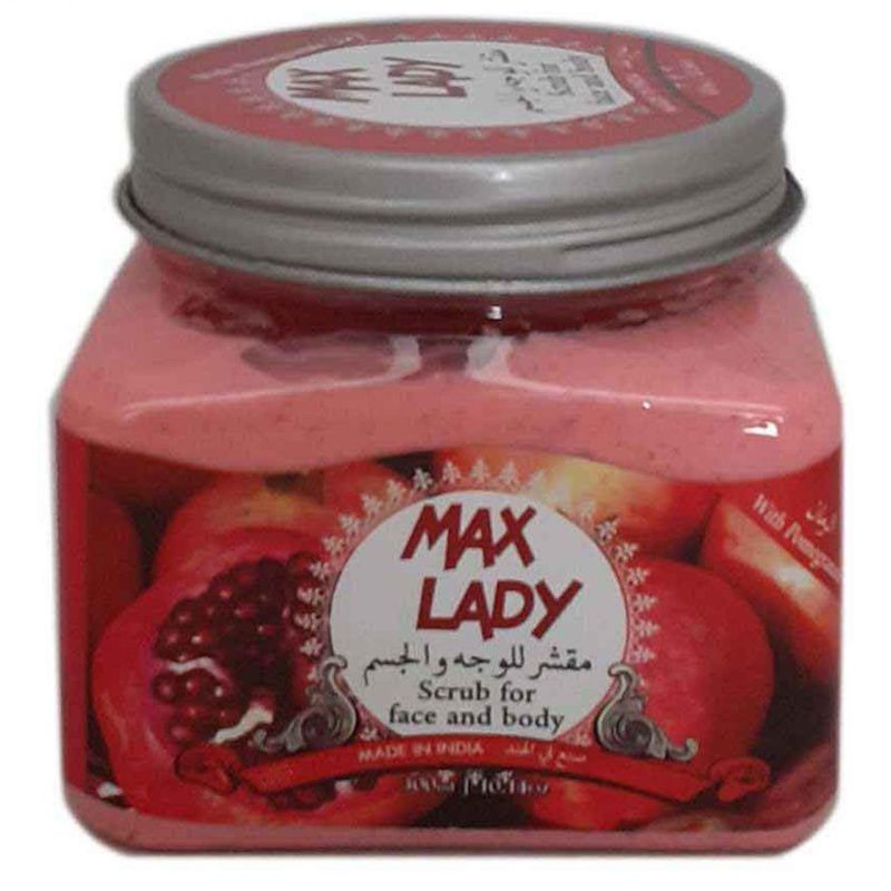 اسکراب لایه بردار صورت مکس لیدی مدل Pomegranate حجم 300 میلی لیتر