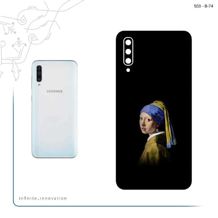 برچسب پوششی ماهوت مدل Girl with a Pearl Earring of Vermeer مناسب برای گوشی موبایل سامسونگ Galaxy A50