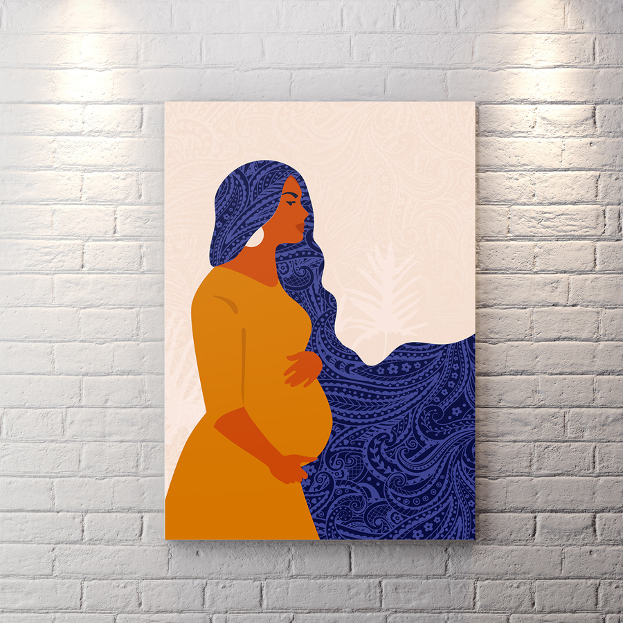 تخته شاسی کلینیک بارداری طرح زن باردار  WAs-1381