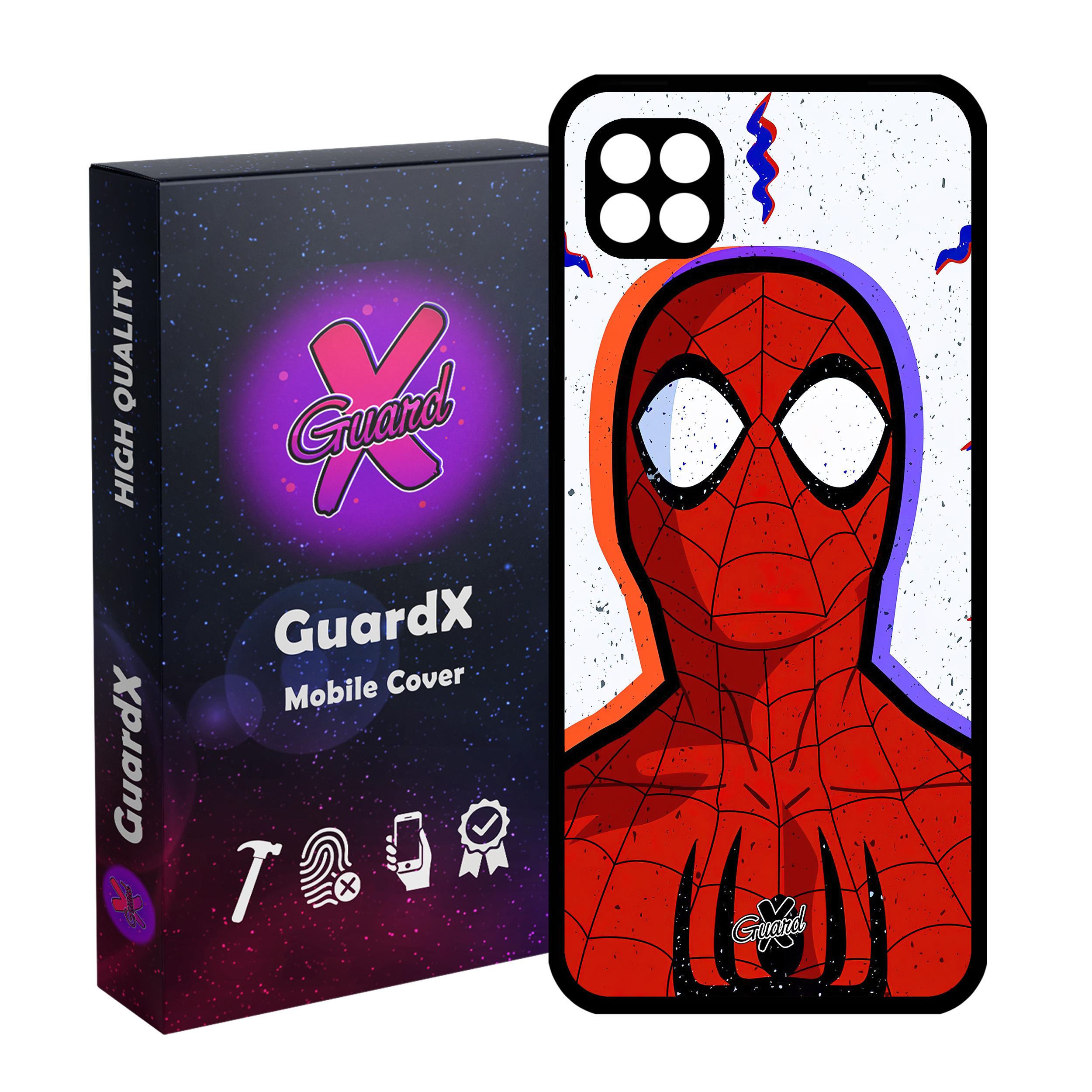 کاور گارد ایکس طرح Spider Man مدل Glass10495 مناسب برای گوشی موبایل سامسونگ Galaxy A22 5G