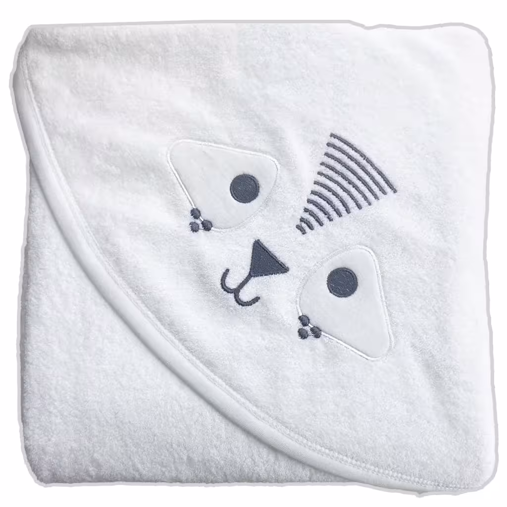 حوله چهارگوش کلاه دار طرح راکن Baby like