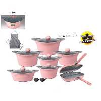 سرویس چدن 17 پارچه MGS صورتی ارسال رایگان