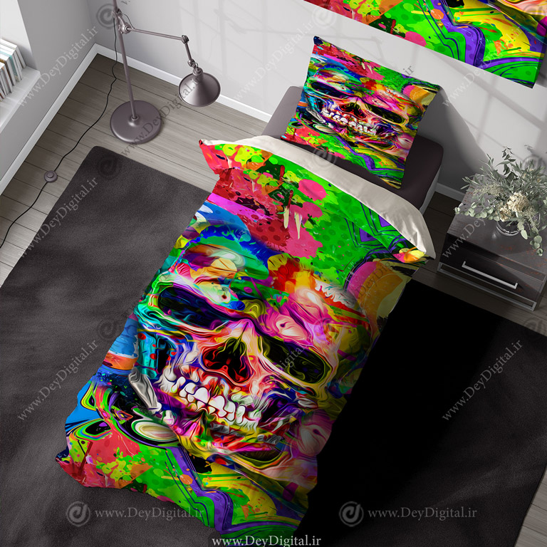 روتختی خفن و شیک طرح اسکلت برای اتاق پسر PK-5620