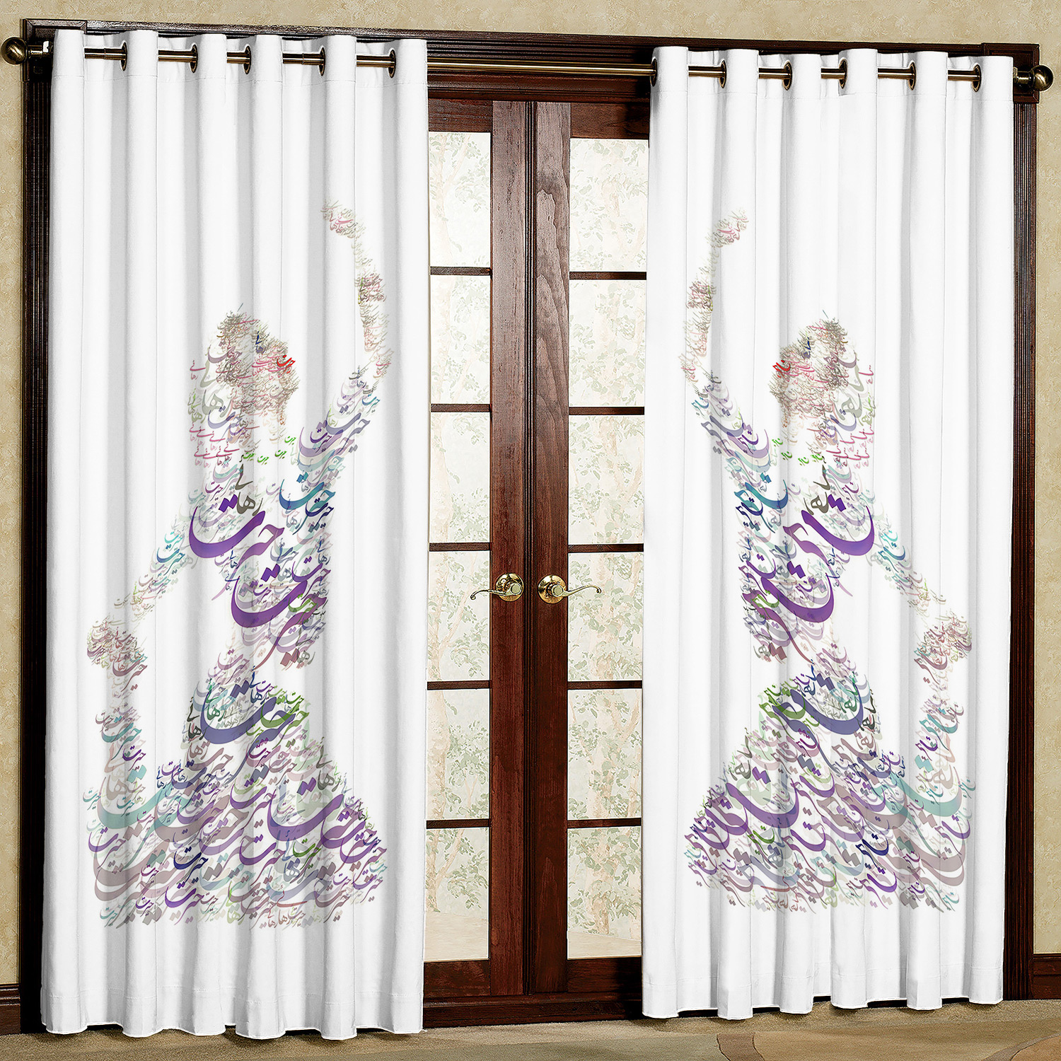   پرده مدل شعر مخمل پانچی کد 615a سایز 140x280 سانتی متر