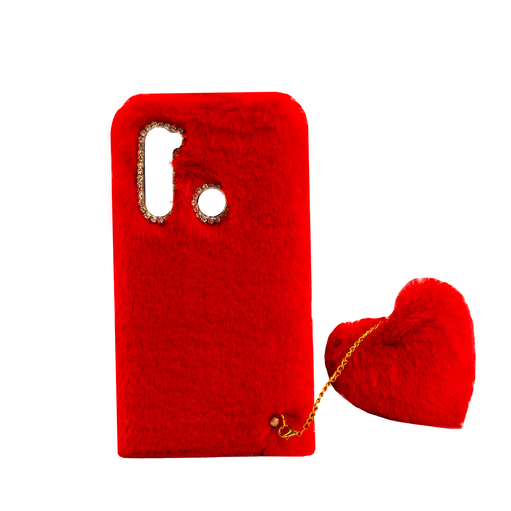 کاور طرح پام پام قلب مناسب برای گوشی موبایل شیائومی redmi Note 8 به همراه آویز