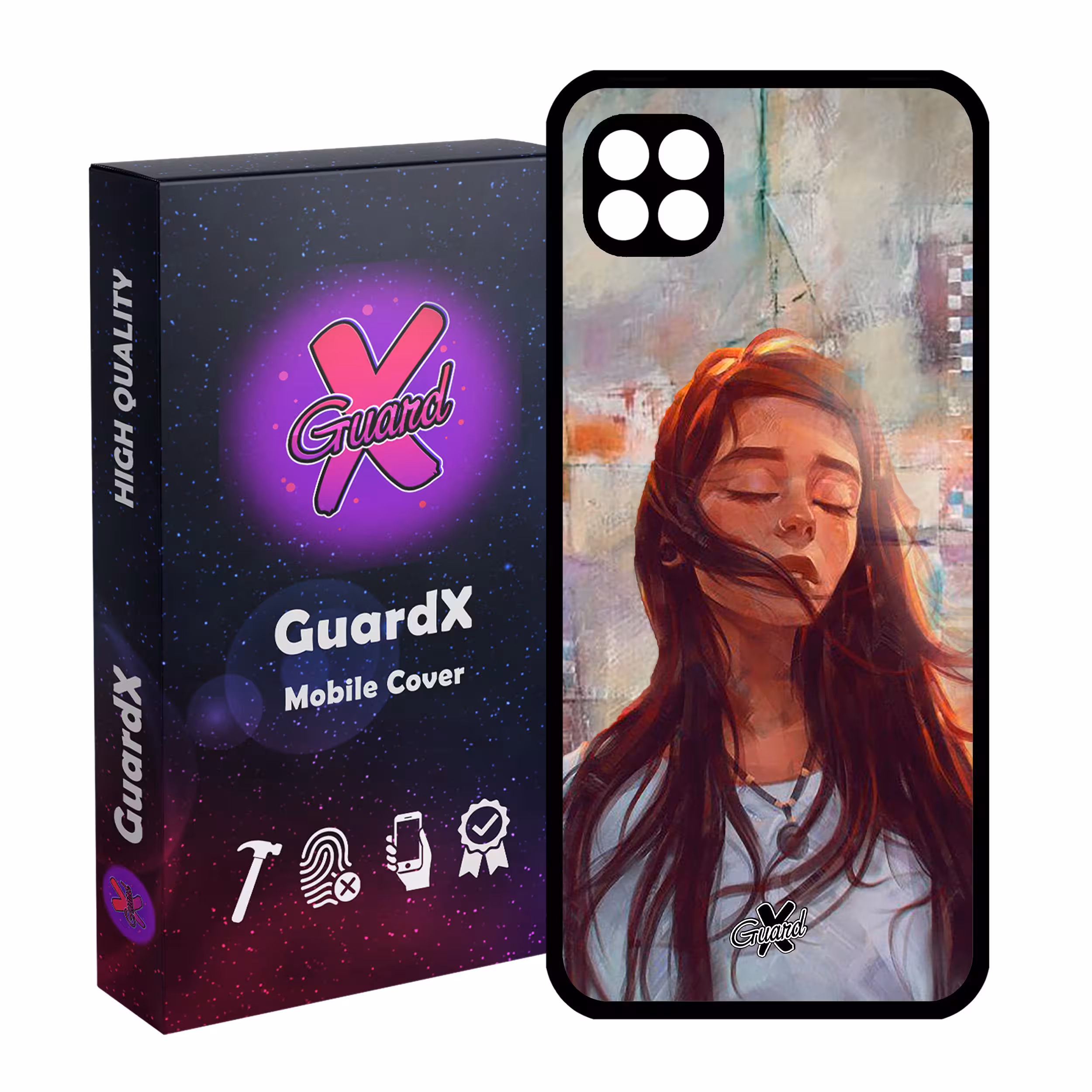 کاور گارد ایکس طرح Girl مدل Glass10056 مناسب برای گوشی موبایل سامسونگ Galaxy A22 5G