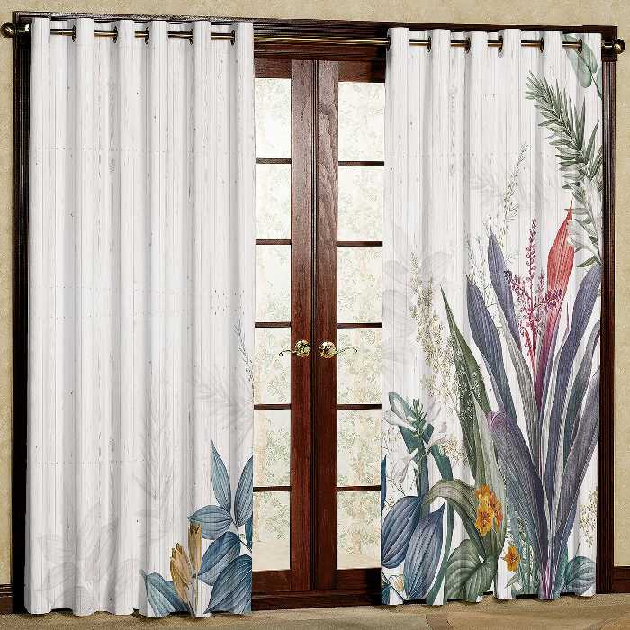 پرده مدل گل دار هازان پانچی کد 2675 سایز 140x200 سانتی متر