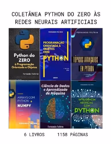 خرید و دانلود نسخه کامل کتاب 6 em 1 - Coleção Python do ZERO às Redes Neurais Artificiais (Portuguese Edition)
