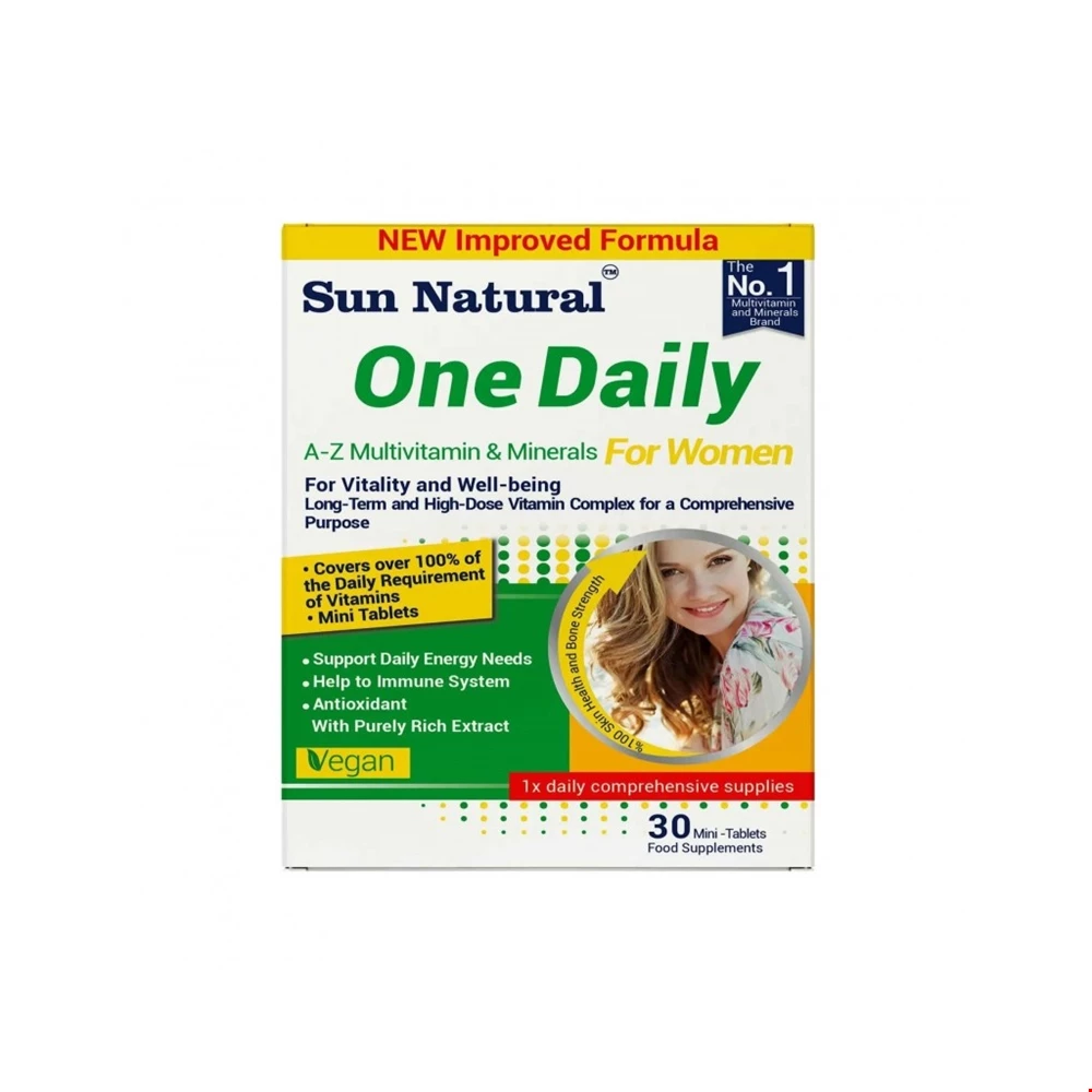 قرص مولتی ویتامین وان دیلی بانوان سان نچرال 30 عددی