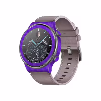 برچسب ماهوت طرح Purple Fiber مناسب برای ساعت هوشمند هوآوی Watch GT 2 Pro