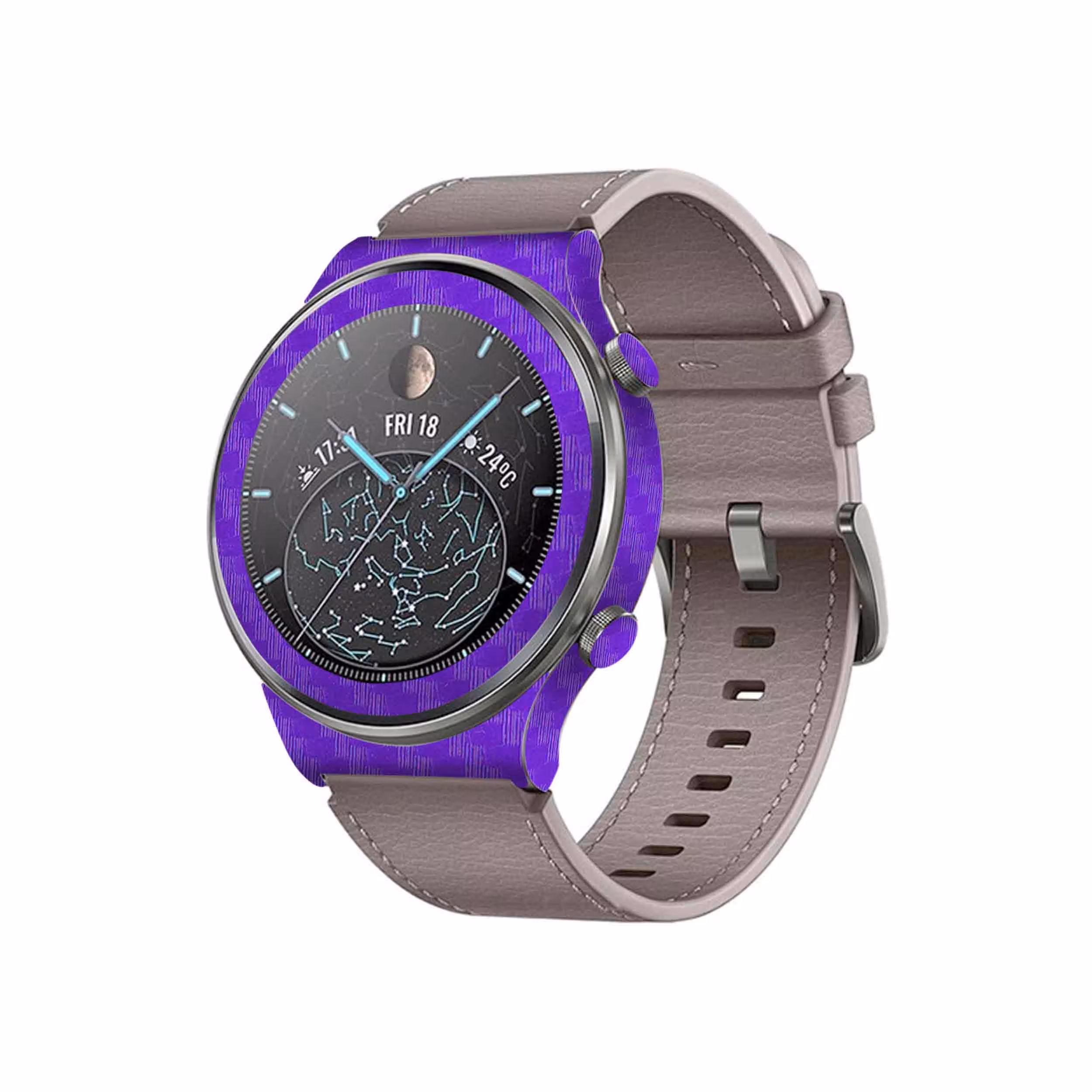 برچسب ماهوت طرح Purple Fiber مناسب برای ساعت هوشمند هوآوی Watch GT 2 Pro