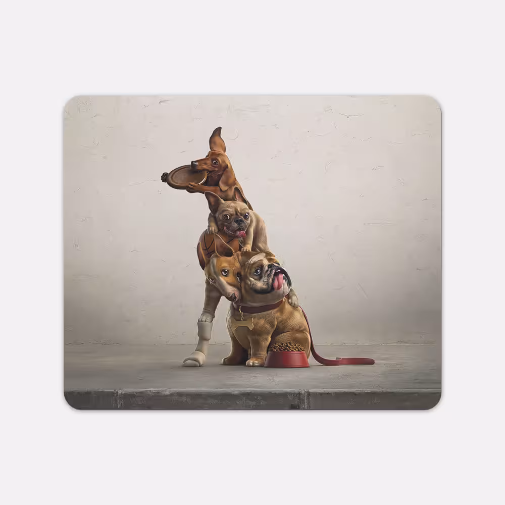 ماوس پد مدل Playful Dogs