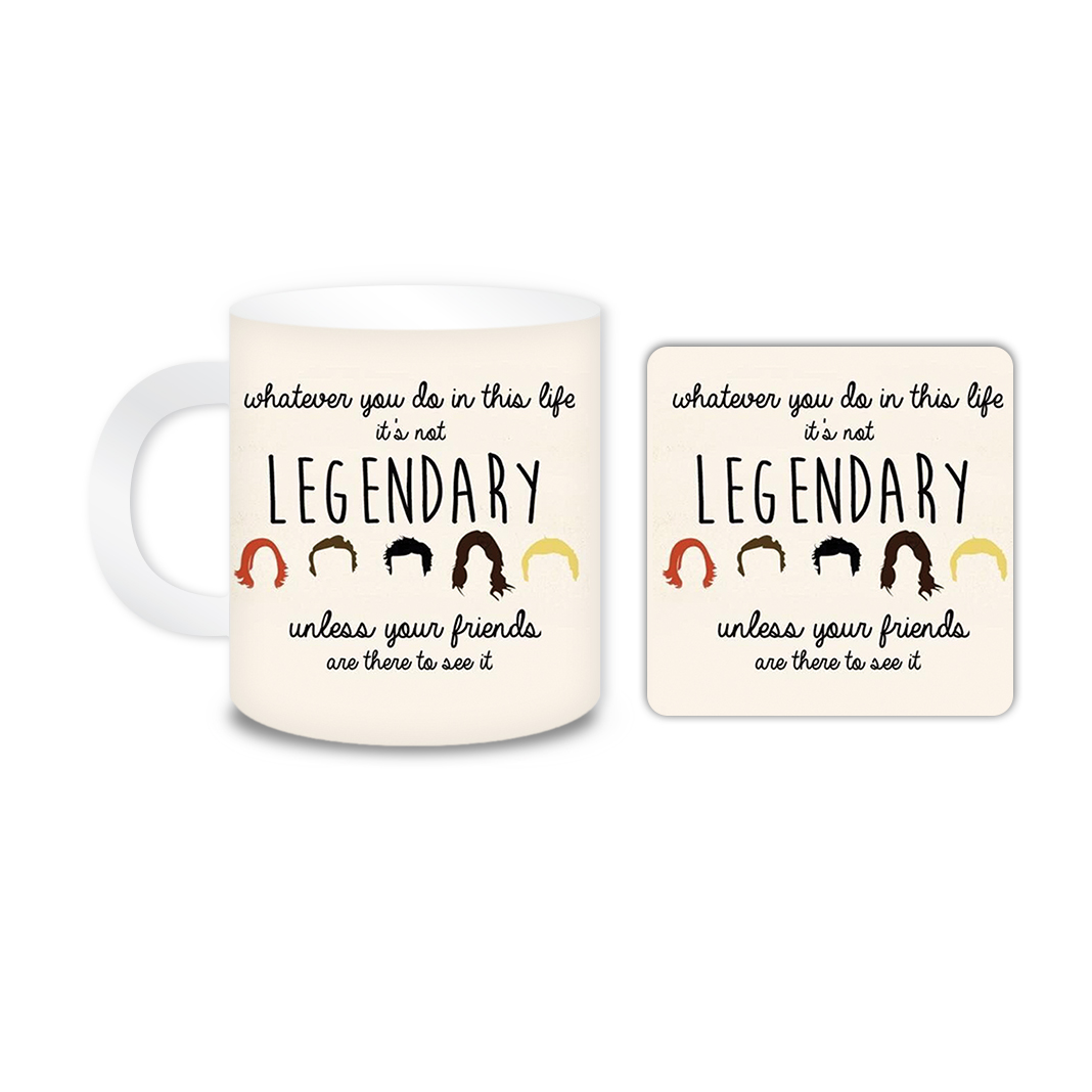 ماگ مدل friends کد 1212 به همراه زیر لیوانی