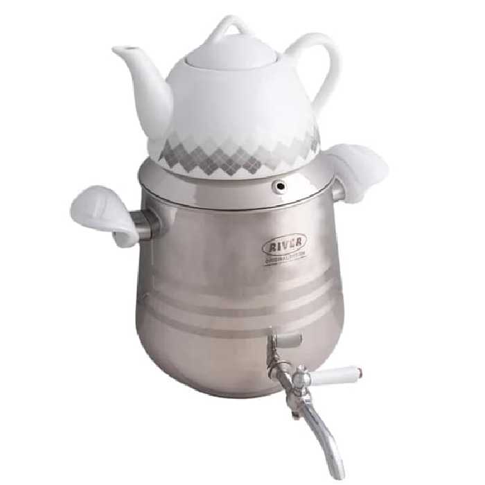 کتری قوری استیل شیردار هرمی ریور RIVER 2143